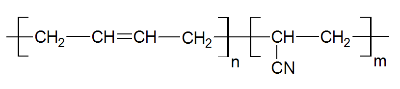 Изображение общей формулы БН каучука